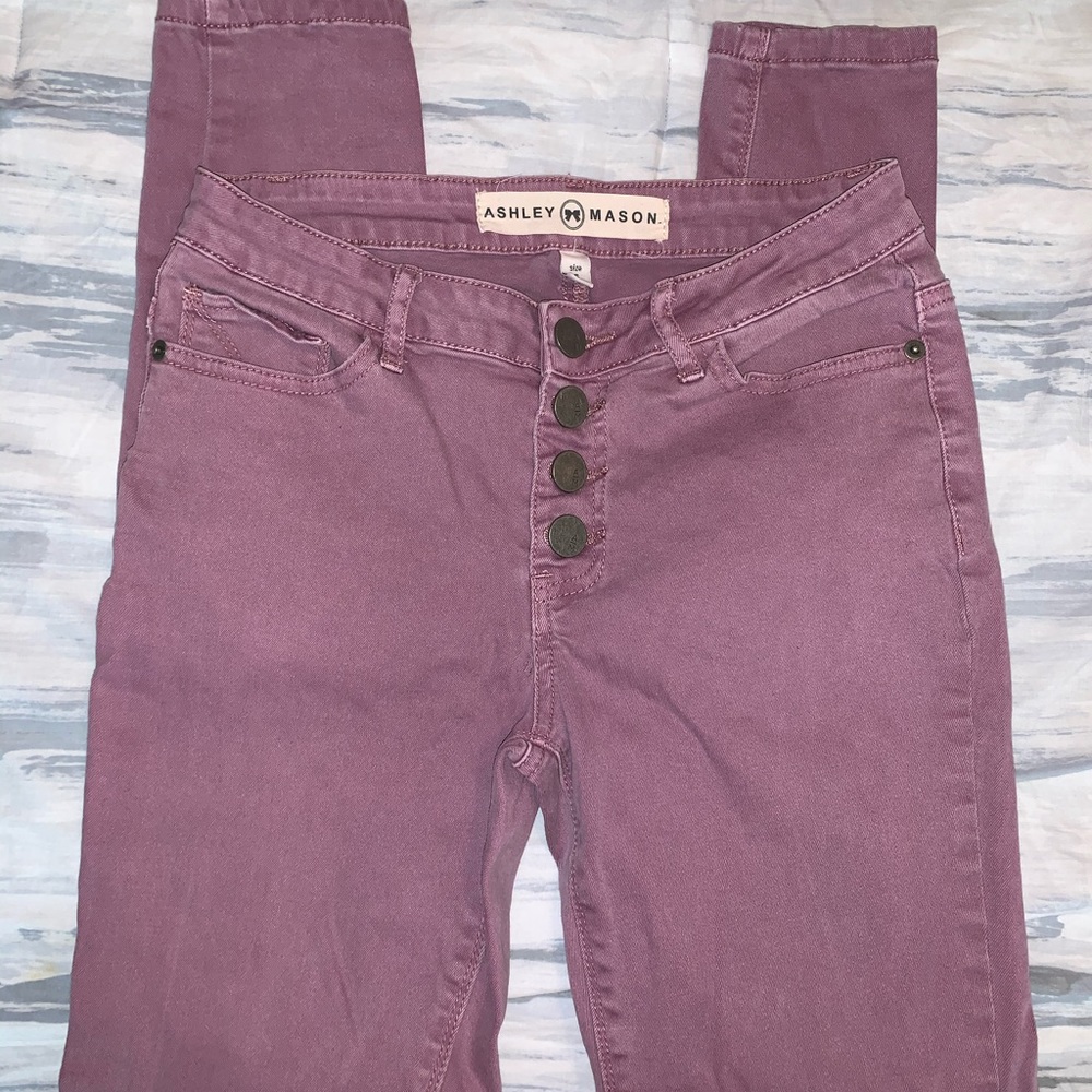Button Up High Waisted Blush Jeans